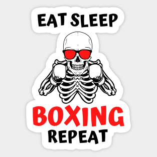 Eat Sleep Boxing Repeat Sticker